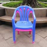 加厚成人塑料靠背椅 户外休闲椅子 夜市沙滩大排档专用扶手椅