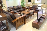 全实木沙发客厅白蜡木沙发组合贵妃转角沙发简约现代中式实木家具