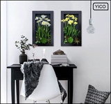 墙面植物挂画 花卉挂件 植物画框家居摆件 立体花卉相框仿真花