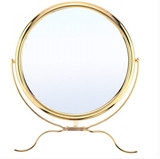 金色化妆镜全铜化妆镜双面化妆镜可折叠化妆镜台式化妆镜