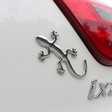 纯金属3D立体壁虎贴 汽车装饰贴 现代瑞纳朗动名图ix25立体金属贴