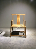新中式禅意扶手椅书椅办公椅老榆木免漆太师椅茶椅原木圈椅小宽椅
