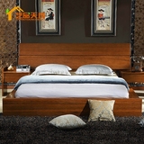 纯胡桃木床全实木1.8米双人大床1.5米婚床原木 现代中式卧室家具