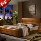 实木床 橡木 双人床 高档全实木家具 现代新中式 1.8米大床