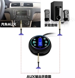 汽车车载蓝牙MP3免提电话接收接播放器AUX无线FM发射手机音乐