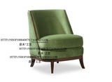 比利时法式乡村新古典实木布艺单人位沙发椅洽谈椅休闲椅家具定制
