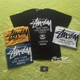 现货Stussy World Tour Tee世界巡游 短袖T恤 经典 黑白 陈冠希