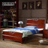 包邮实木儿童床1.2米男孩女孩现代卧室储物单人床中式橡木小床