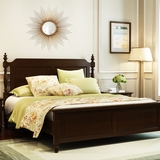 美式床全实木床 1.5 1.8米双人床 简约现代美式乡村高档婚床包邮