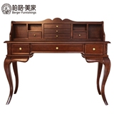 柏格美家 欧美式新古典实木梳妆台书桌写字办公桌 高端定制家具
