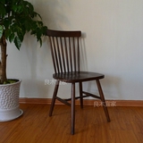 北欧宜家实木温莎椅美式乡村餐椅白橡木餐椅欧式时尚简约现代餐椅