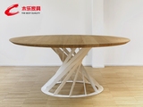 北欧实木餐桌 简约现代创意餐桌小户型高档大圆桌6人饭桌圆形餐桌
