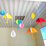 精品幼儿园装饰走廊家居布置商场橱窗立体创意挂饰空中吊饰小雨伞