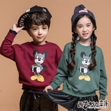 童装韩国品牌男女童长袖T恤毛圈卫衣米奇2016秋装新款儿童T恤包邮