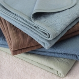 纯棉绗缝提花薄床盖 空调被子 针织棉柔软舒适 夹薄棉可铺可盖