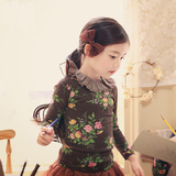 韩版打底儿童实拍有模特女童新品上衣B类新款加厚纯色恤衫甜美T恤