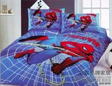 儿童床上用品 床单式全棉活性卡通三件套 单人床套件  蜘蛛侠2
