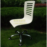 时尚 曲木板椅子 板式电脑椅子 粉色白色转椅 学习椅4色（防爆）