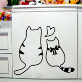 卡通小猫剪影玻璃贴家具翻新贴墙贴超值自粘贴画儿童墙壁贴画宠物