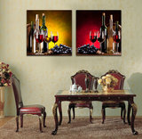 红酒杯子欧式墙画挂画 现代简约餐厅无框画 时尚家居装饰画壁画