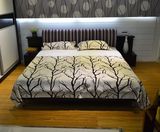 香河家具城 板式床 双人床 1.5 1.8米 黑色软包创意床头