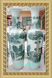 疯狂特价 景德镇陶瓷高档落地大花瓶客厅迎客松家居饰品1.8-2.2米