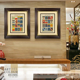 美式电视背景墙壁画进口画芯宜家简约客厅沙发挂画墙上装饰品挂件