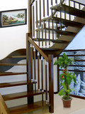 新款厂家直销现代旋转钢木结构楼梯 阁楼复式 美观 热销 实体交易