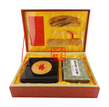 福州三宝传统特色工艺品礼盒套装 福州脱胎漆器角梳寿山石 名片盒