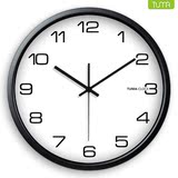TUMA创意壁钟 14英寸客厅钟大挂钟时钟挂表石英钟 经典数字X4013