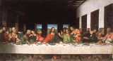 手绘临摹世界名画达芬奇油画 最后的晚餐 客厅装饰画餐厅无框画