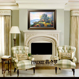 [华贵102*78]客厅装饰画 欧式风格风景油画D00111金色家园