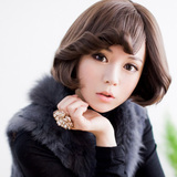 韩国正品代购女生短发 非主流整顶假发套短卷发 外翻复古发型
