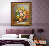 大芬纯手绘油画 现代酒店卧室客厅别墅客厅装饰画 古典印象花卉