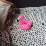 一个拍照小道具~韩国粉色火烈鸟 充气玩具 水上可乐杯座冷饮杯座