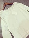 2016新款女装定制 百搭单品 三色竹节棉长袖打底T恤