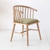 北欧日式纯实木温莎椅 y椅子 明式圈椅 白橡木餐椅 设计师椅子