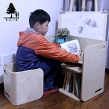 宜家风格儿童成套桌椅多功能实木学习桌宝宝游戏桌小书桌靠背椅子