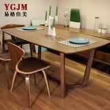 北欧实木餐桌椅组合简约现代客厅饭桌6人小户型家具大理石餐桌