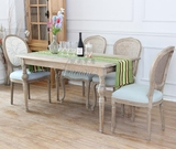 欧式仿古实木家具 法式美式乡村橡木餐桌办公桌书桌餐台
