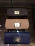 英代购 Prada/普拉达 男女通用翻盖十字纹长款钱包手拿包钱夹手包