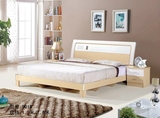简约现代中式床板式床双人床低箱床高箱液压床带储物柜板式床