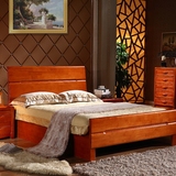 1米实木床1.2米1.5米儿童单人橡木床双人气压高箱储物床实木家具