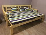 实木沙发床小户型多功能推拉床坐卧两用书房客厅沙发床1.5米1.8