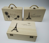 新品上架包邮桐木盒子 zakka实木桌面收纳盒 证件盒 储物小木盒子