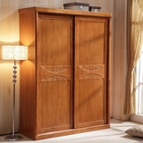 组合特价小衣柜移门1米木质欧式实木衣柜推拉门2门小衣橱1.2m1.5m