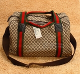 美国正品代购Gucci/古奇 374769 男女通用黑灰色大包旅行包差旅包