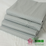 外贸欧美床品高支高密平纹纯棉加大床单单件230*250格子