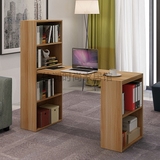 电脑桌板式家用书柜组合书架简易书桌简约现代写字桌办公桌单人