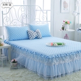 全棉夹棉床罩单件纯棉韩版公主蕾丝床裙床套床盖1.5m1.8米特价